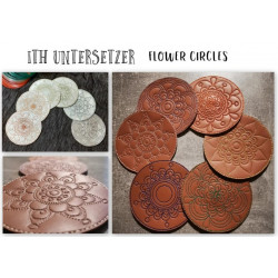 Stickserie ITH - Untersetzer Flower Circles